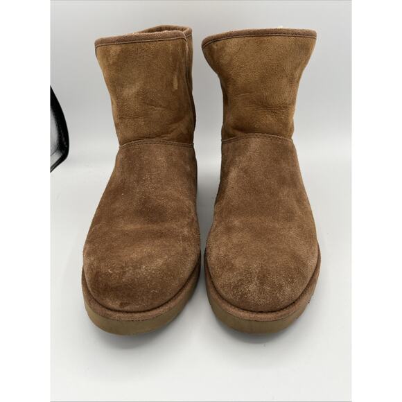 UGG CLASSIC KRISTIN WEDGE BOOTIE BOOT SHORT ANKLE CHESTNUT BROWN BOOT US 10 - Picture 3 of 16